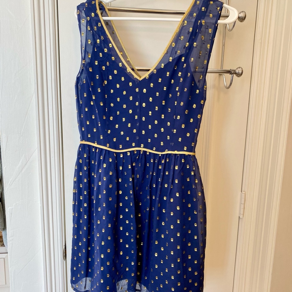 Anthropologie Maeve blue dress